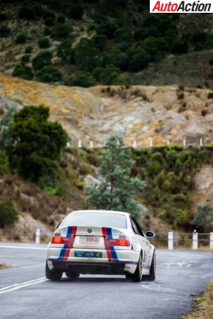 Adam Kaplan pushes his BMW hard on the stage out of Queenstown - Photo: Angryman Photography