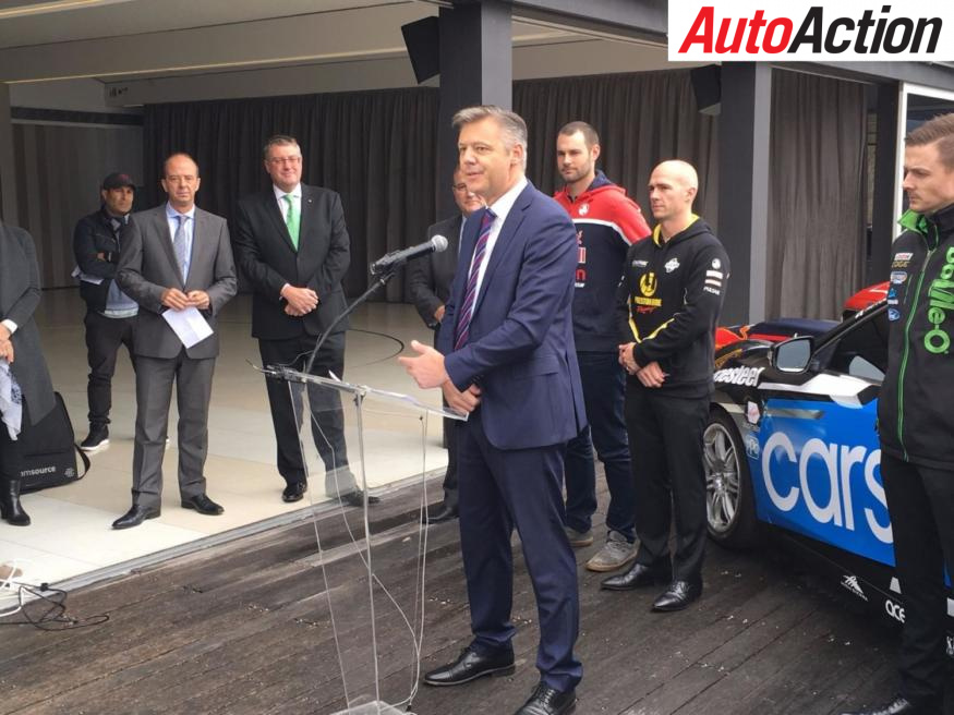 Supercars' James Warburton during the announcement