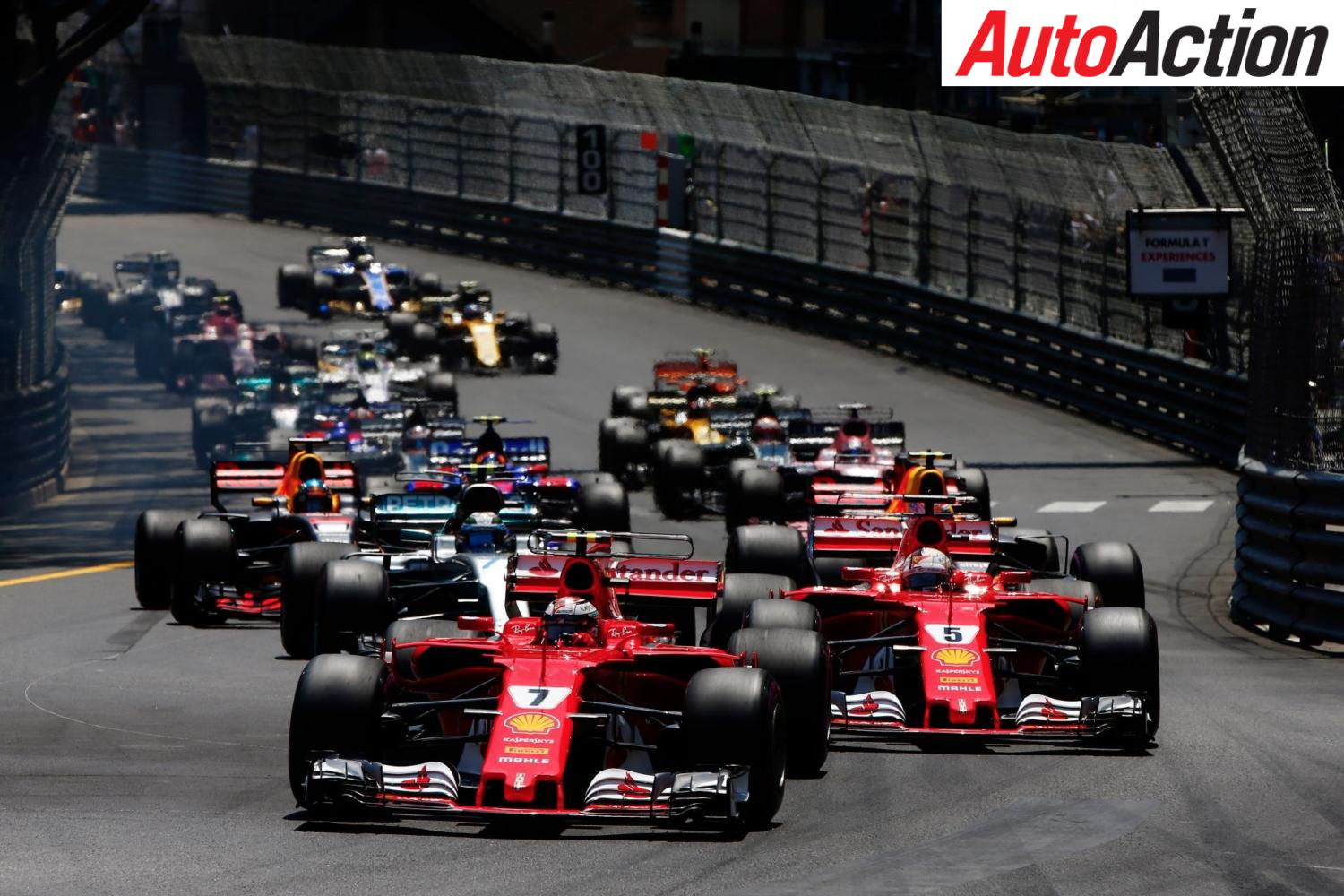 Ferrari leading the Monaco Grand Prix - Photo: LAT