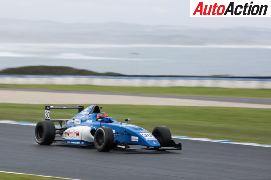 Liam Lawson was first across the line in the final Formula 4 race - Photo: Rhys Vandersyde