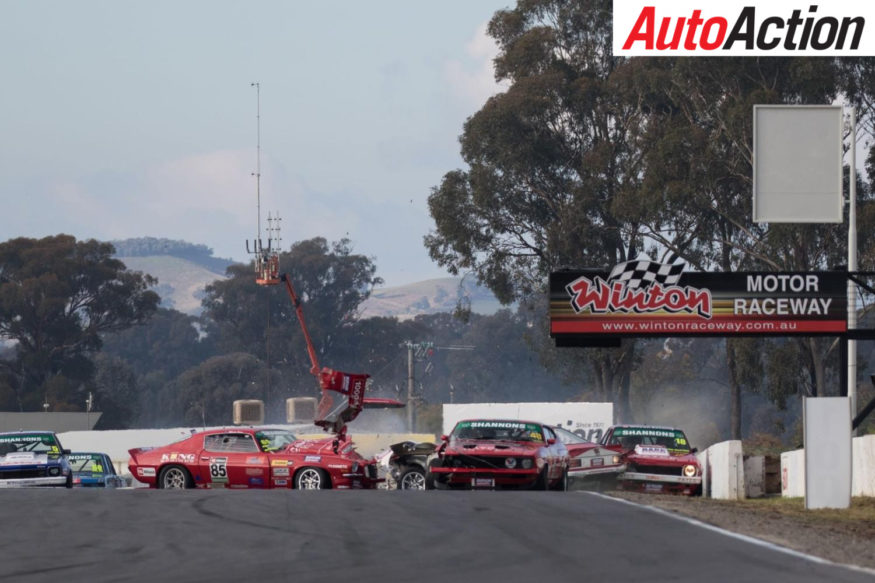 Massive crash in the opening Touring Car Masters race - Photo: Rhys Vandersyde
