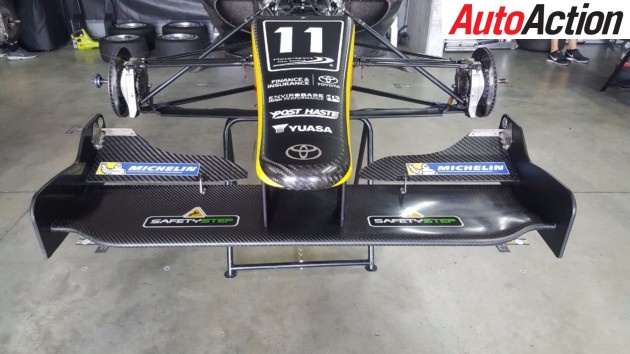 Front wing assembly on the Toyota Racing Series cars
