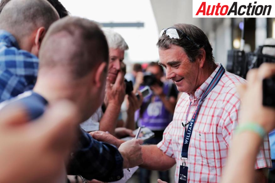 Nigel Mansell signing autographs at Williams 40th anniversary - Photo: LAT