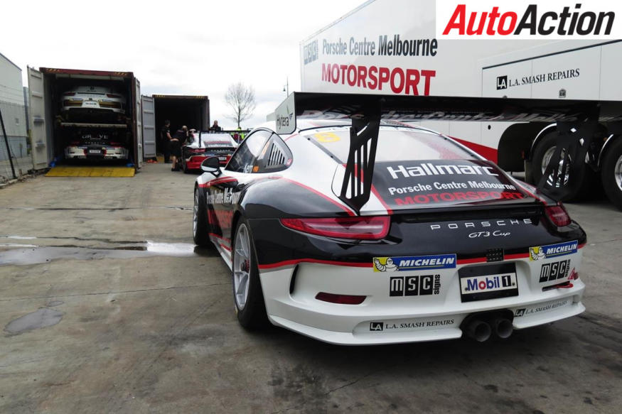 Porsche Cup cars getting loaded into the shipping containers - Photo: Supplied