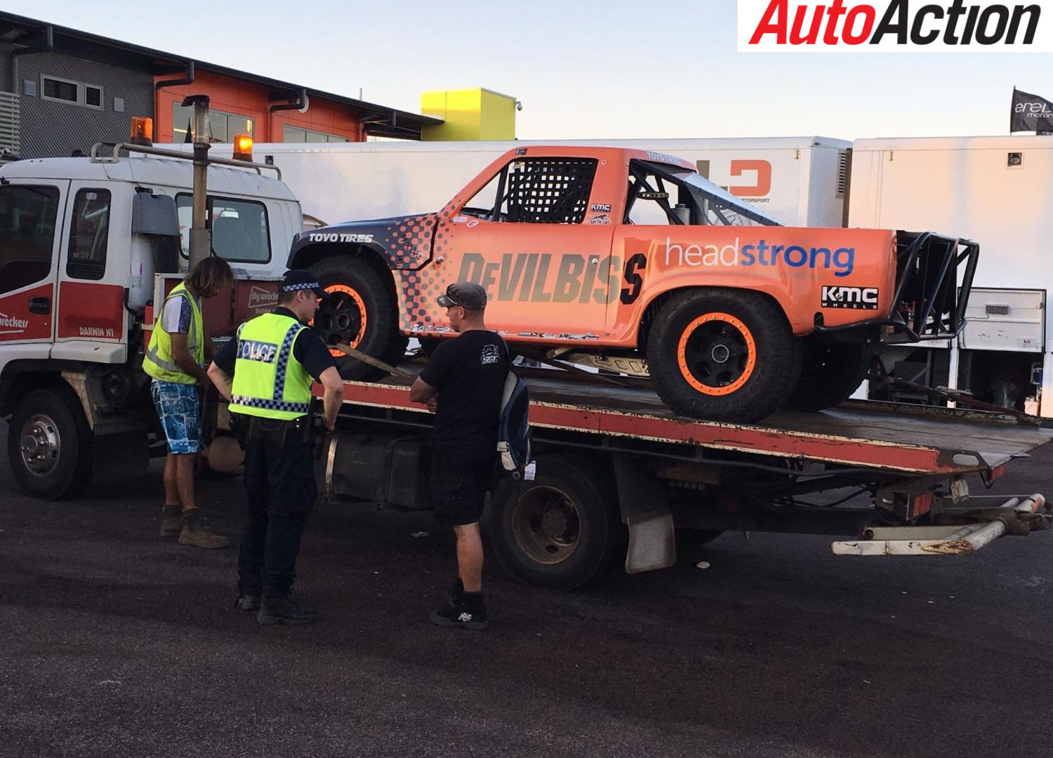 The Stadium Super Truck driven by Robby Gordon impounded by the NT Police
