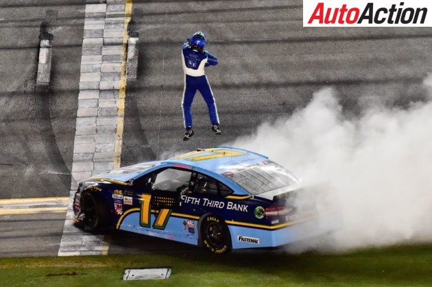 Ricky Stenhouse Jr celebrating his win at Daytona - Photo: LAT