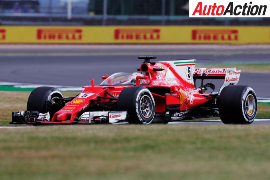 Sebastian Vettel testing Shield protection system during practice - Photo: LAT