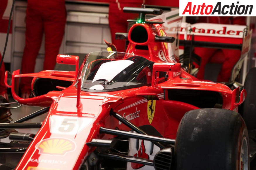 The Shield fitted to Sebastian Vettel's Ferrari - Photo: LAT