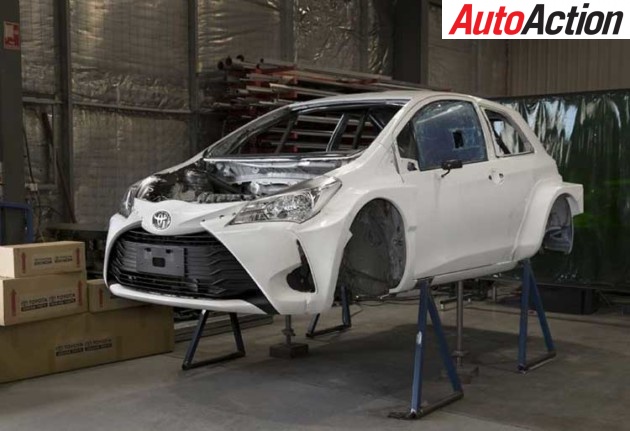 The new Toyota Yaris AP4 being built at Neal Bates Motorsport - Photo: Supplied