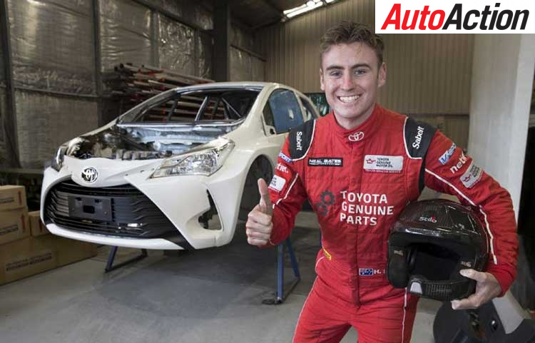 Harry Bates with his new AP4 Toyota Yaris - Photo: Supplied