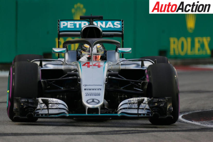 The Halo system tested by Mercedes during practice in Singapore - Photo: LAT