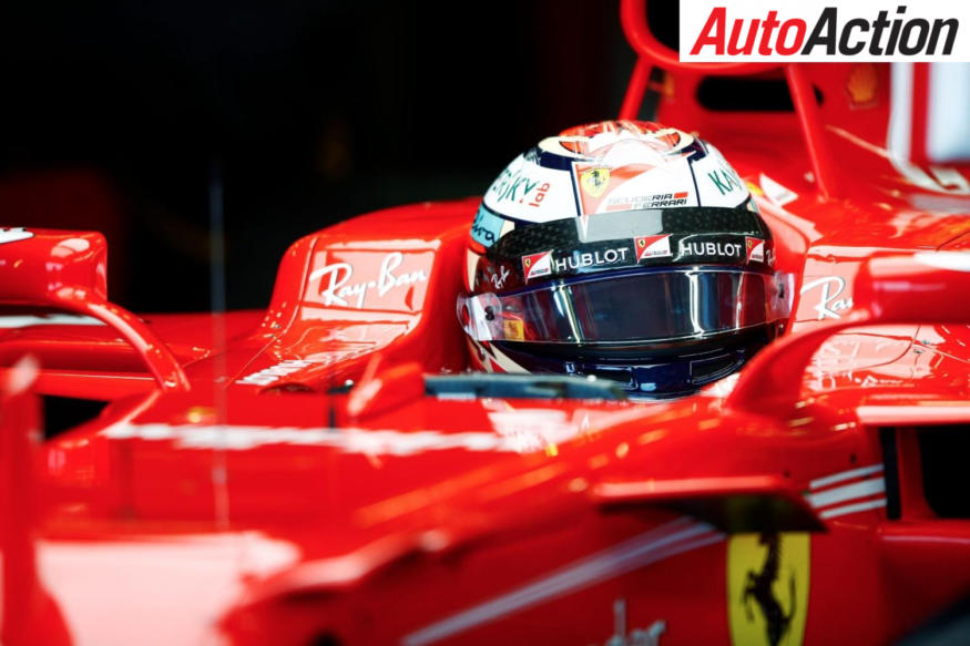 Kimi Raikkonen behind the wheel of his Ferrari - Photo: LAT