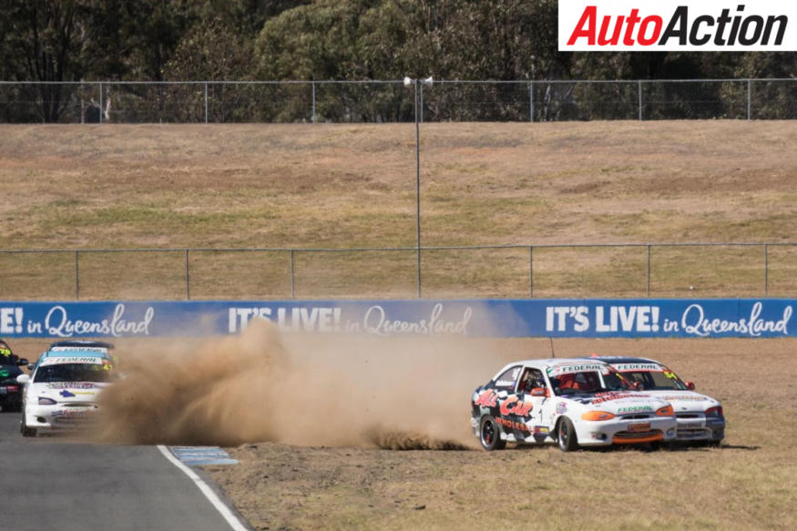 First corner drama for Cameron Bartholomew in the X3 Series - Photo: Rhys Vandersyde
