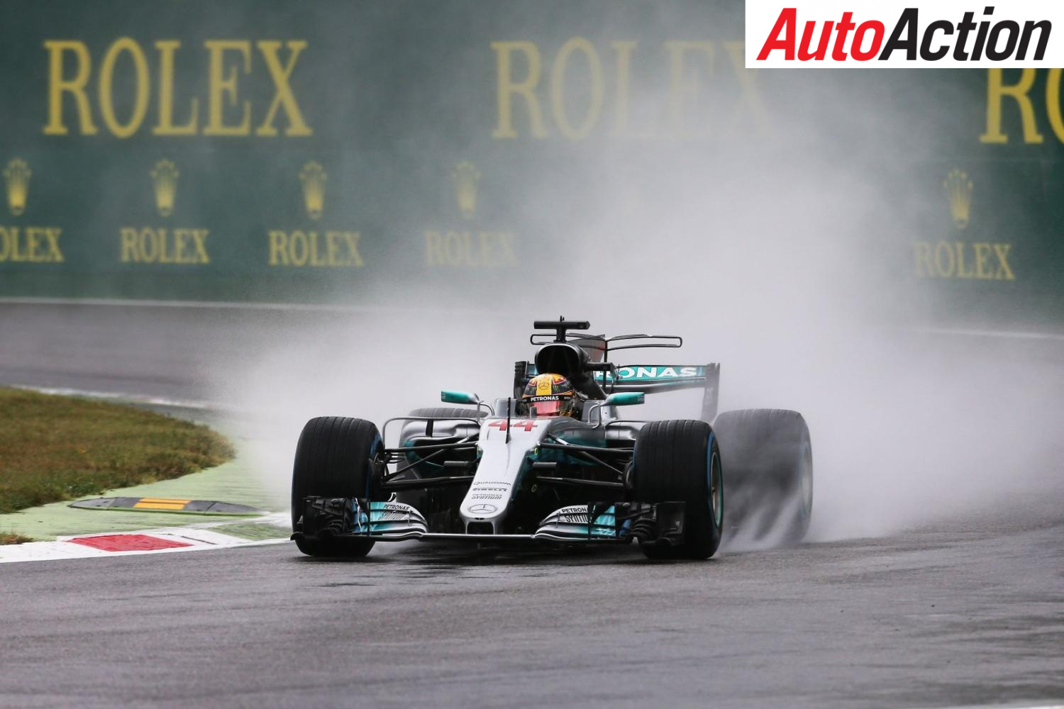 Lewis Hamilton made the most of extremely tricky conditions to qualify fastest for the Italian Grand Prix - Photo: LAT