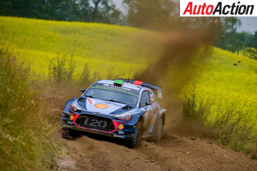 Hayden Paddon in action at Rally Poland - Photo: LAT
