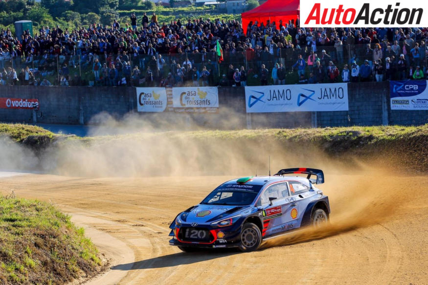 Hayden Paddon competing at Rally Portugal earlier this year - Photo: LAT