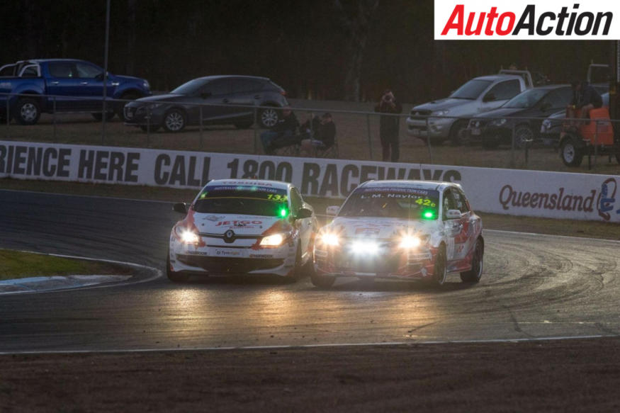 Australian Production Cars Fight in the Night at Queensland Raceway