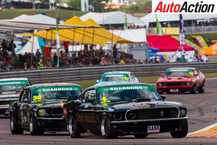 Rusty French racing his Ford Mustang in Darwin