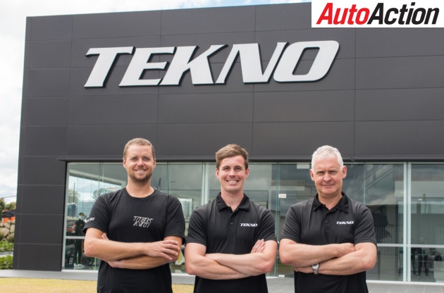 Jonathon Webb, Jack Le Brocq and Adrian Burgess in front of the TEKNO headquarters - Photo: Supplied
