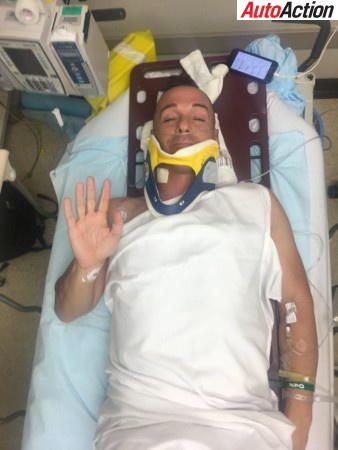 James Winslow in hospital after his crash - Photo: Supplied