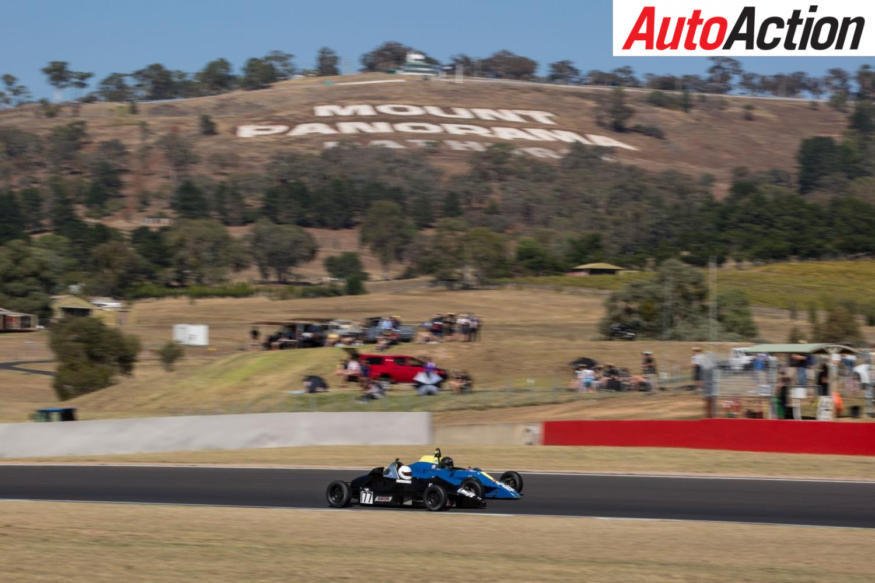 The dual for the lead in the Historic Formula Ford race - Photo: Rhys Vandersyde