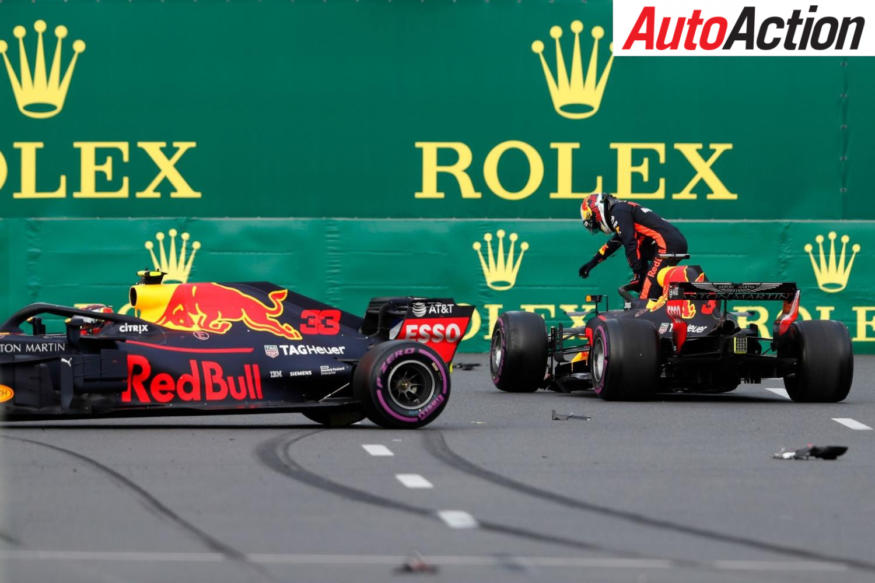 The two damaged Red Bulls during the Azerbaijan GP - Photo: LAT