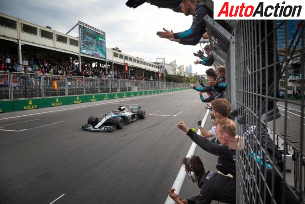 Lewis Hamilton winning the Azerbaijan GP - Photo: LAT