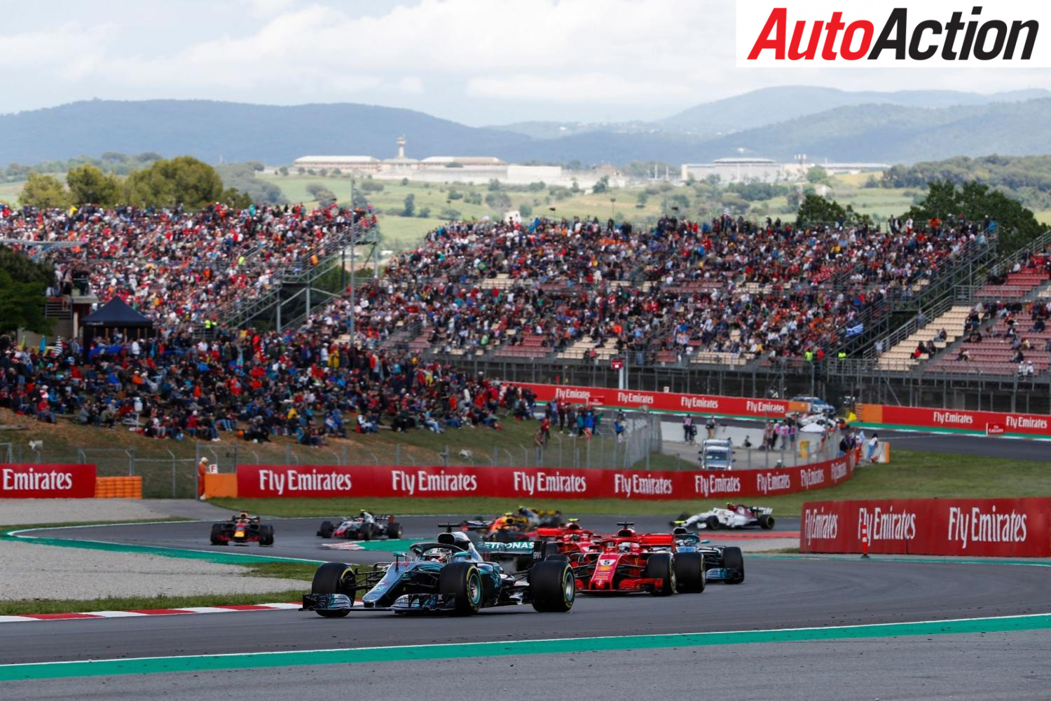 Lewis Hamilton leading the Spanish Grand Prix - Photo: LAT