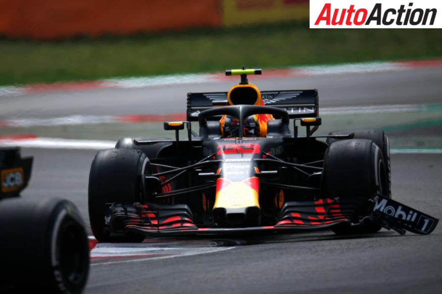 The damage to Max Verstappen's Red Bull - Photo: LAT
