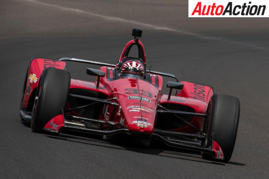 James Davison suffered a huge shunt in Indy 500 practice - Photo: LAT