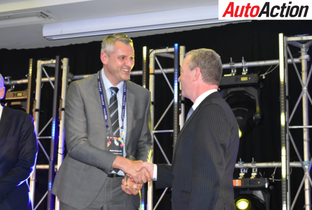 Stephen Macdonald from Albins receiving award for role in defence contract - Photo: Supplied