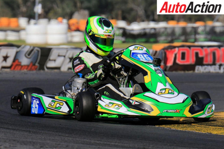 Aaron Cameron leads the KZ2 Gearbox class - Photo: Coopers Photography
