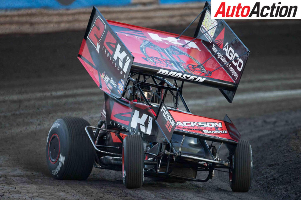 Kerry Madsen raced to victory and into the final field for the 2019 Knoxville Nationals - Photo: Richard Hathaway