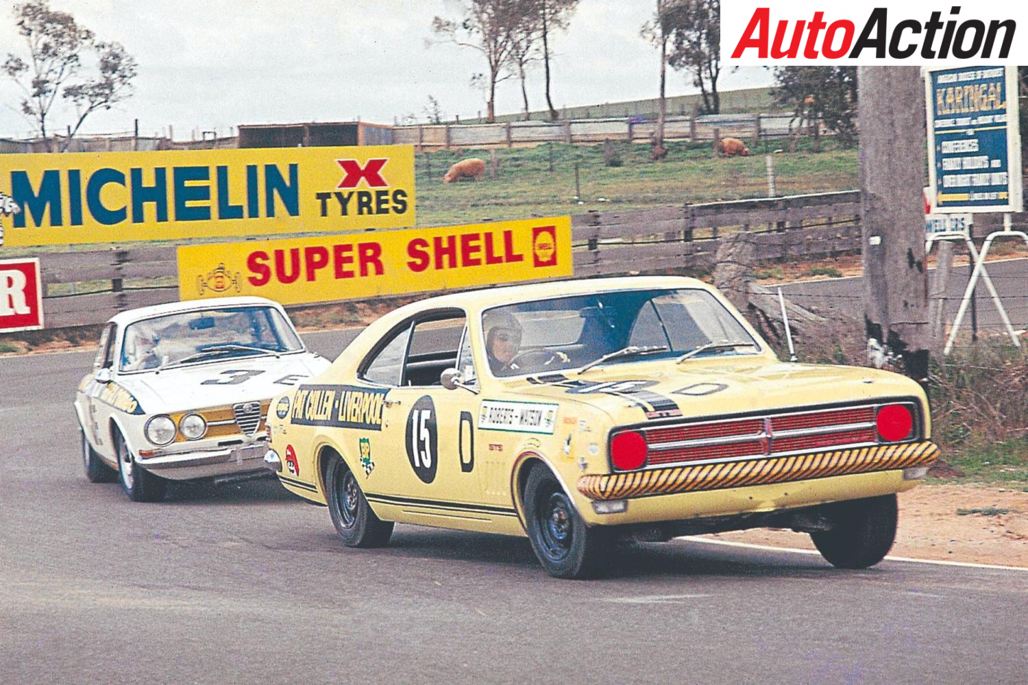 Winners of the 1968 Sandown three hour endurance race - today the traditional Bathurst warm up - Tony Roberts and Bob Watson drove their privateer HK GTS 327 to a podium at Bathurst.