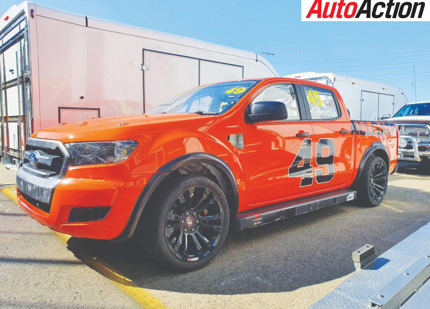 The Chevrolet LS3 fitted to the Ford Range engine bay like it was made for it, according to Chris Formosa