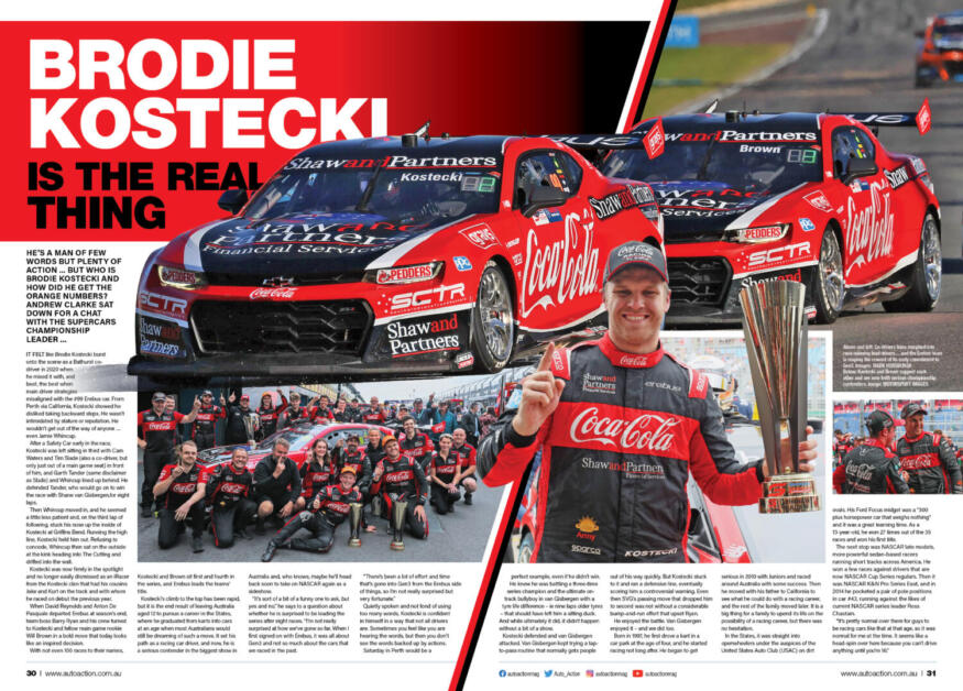 Auto Action latest issue Features Supercars hero Brodie Kostecki and an extended interview with Andrew Clarke