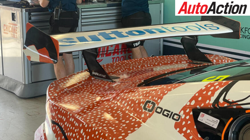 Parity changes have moved the rear wing of the Ford Mustang in Australian Supercars