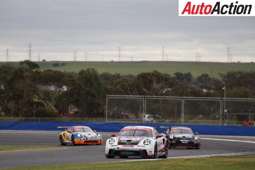 Hedge leads carrera cup at the bend