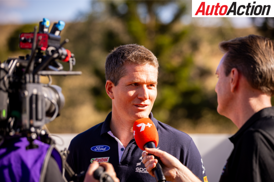 Seven will continue broadcasting the Bosch Motorsport Australia Rally Championship in 2024/2025. ARC regular, Luke Anear, pictured chatting with ARC host Dean Herridge above.Photo: MTR Images