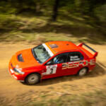 2023 QRC Champions Ian Menzies / Robert McGowan in the Mitsubishi Evo. Image: ZED Photography