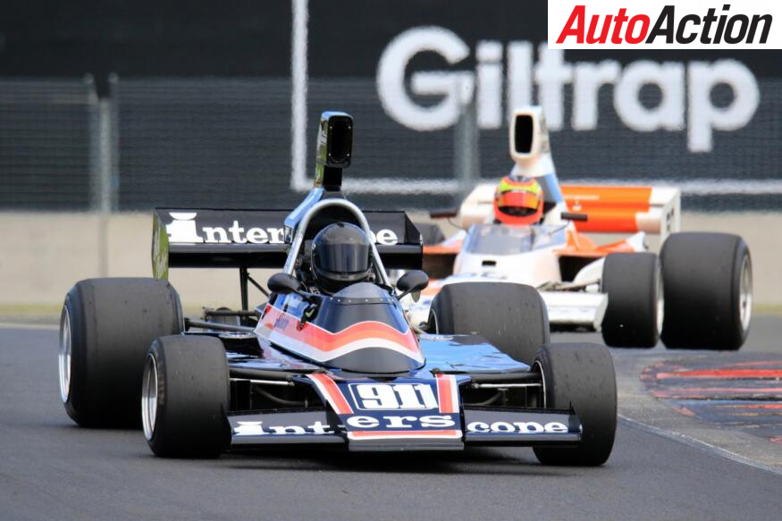 Father and son competitors, David (#91) and Codie (#50) Banks are part of the SAS Autoparts MSC NZ F5000 Tasman Cup Revival Series. Image: MATTHEW SMITH