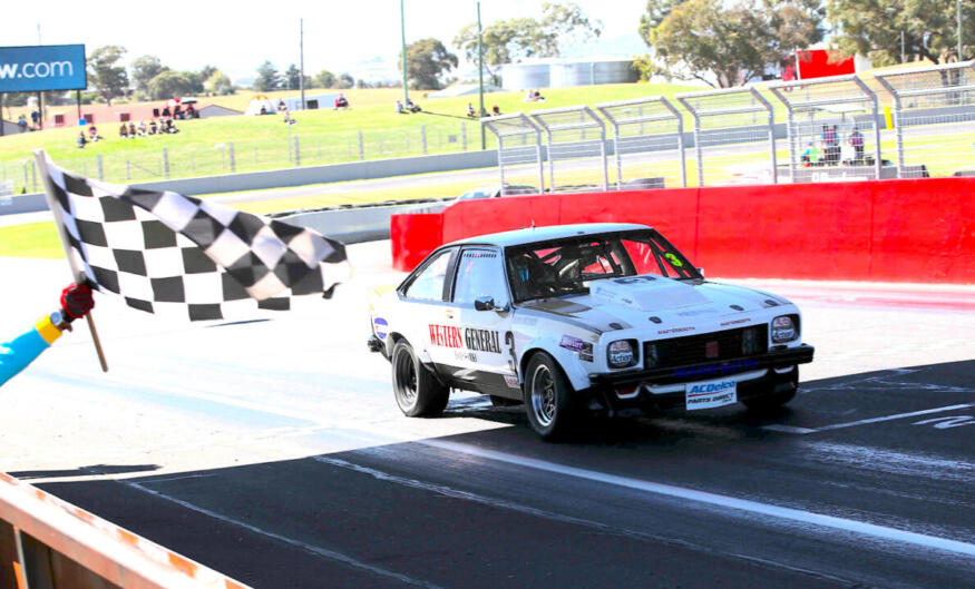 Danny Buzadzic won the TCM Trophy Race at the 2024 Bathurst 500 in the Torana he crashed at Adelaide in 2023. Image: JAMES SMITH
