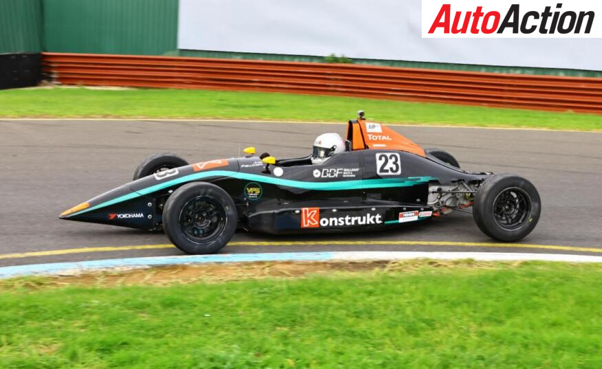 Joe Fawcett will begin the 2024 Australian Formula Ford Series as the current Victorian State Race Series Formula Ford champion. Image: REBECCA HIND / REVVED PHOTOGRAPHY