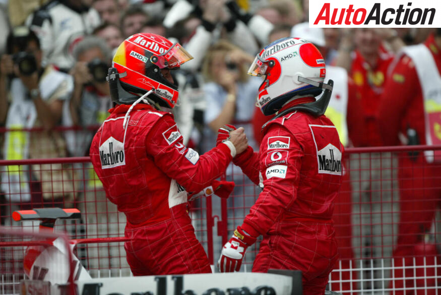 Michael Schumacher and Rubens Barrichello 