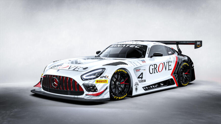 Grove Racing has shared the look of their Mercedes AMG, set to race in the GT World Challenge Australia. Image: SUPPLIED