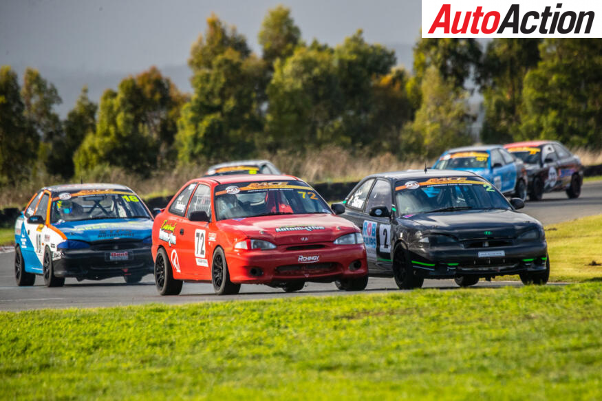 Ready to excel: Drivers in the ACL Race Series Hyundai Excel category will be competing for $10,000 over the two Race Tasmania rounds this month. Photo: SUPPLIED