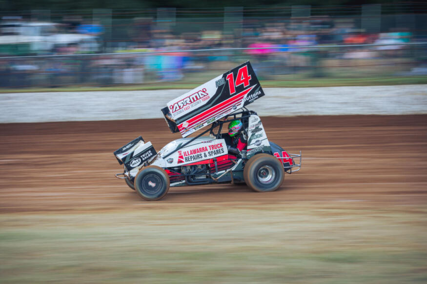 Sprintcars have broken their drought in Canberra after decades away, and with the weekend's win secured by Collector local Michael Stewart, the return was meaningful and rewarding. Image: WE LOVE OUR CARS PHOTOGRAPHY