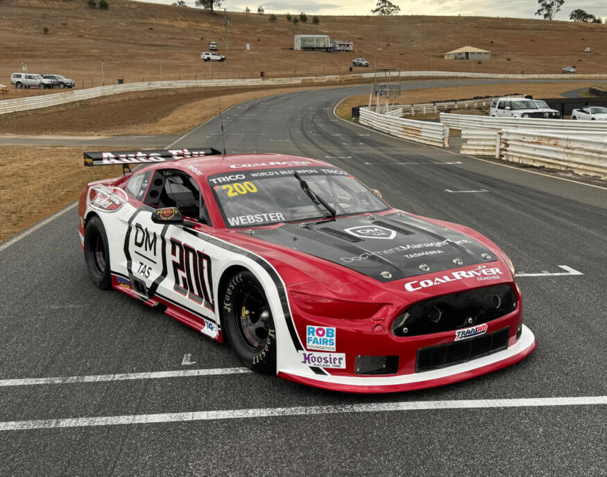 webster livery3 webster livery2 Tassie's own Trans Am driver, Josh Webster has new backing for his Ford Mustang. Image: SUPPLIED