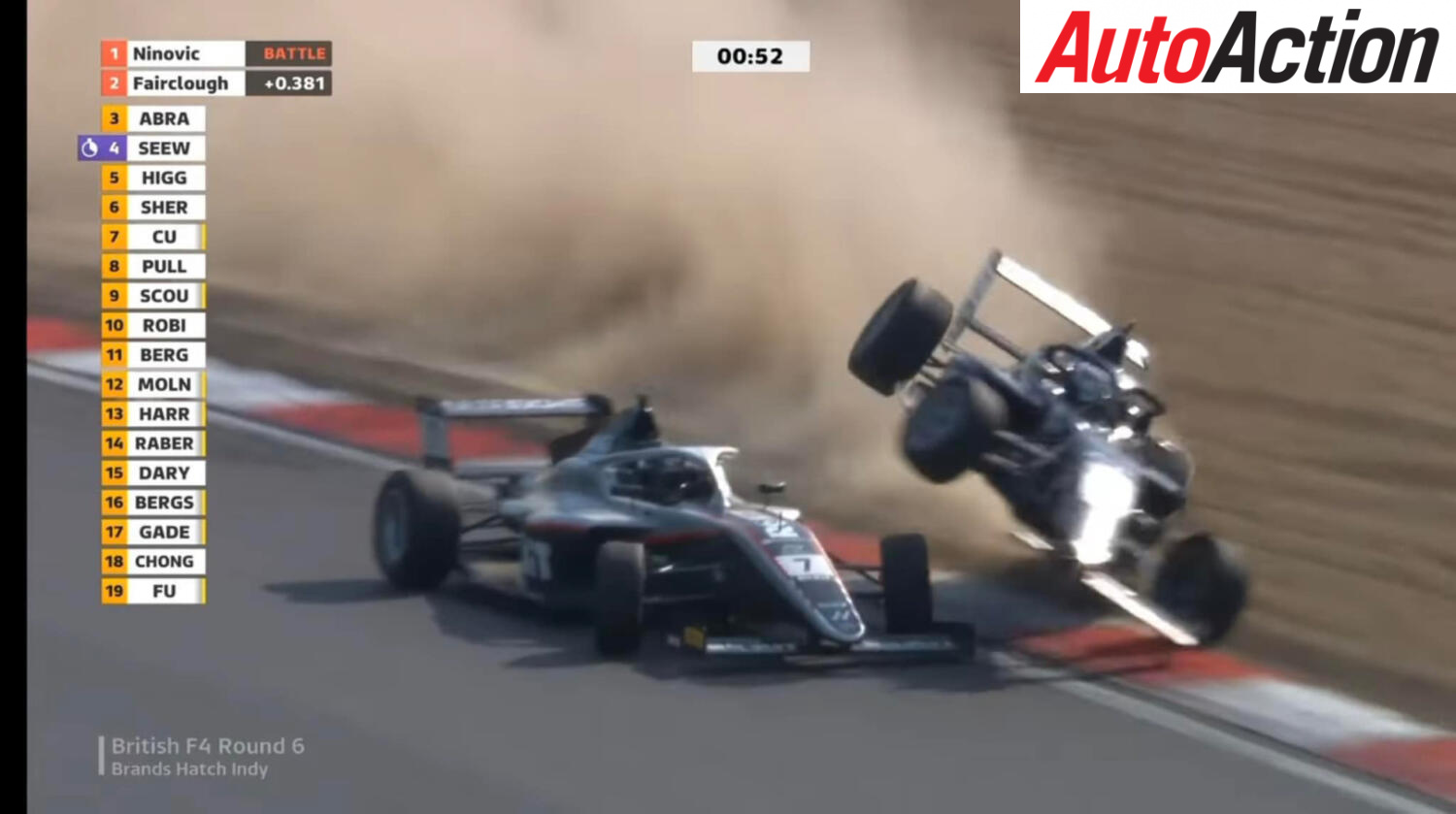 Ninovic brands hatch f4 crash - Auto Action