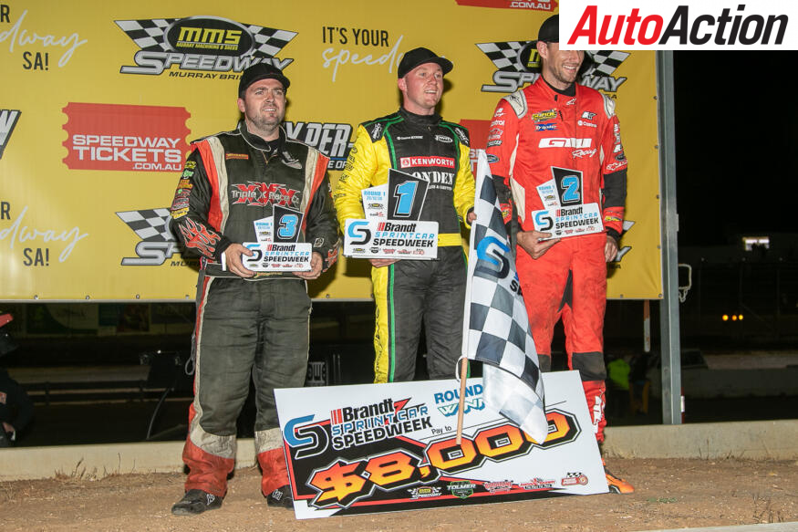 Jones McHugh and Hallett on the podium